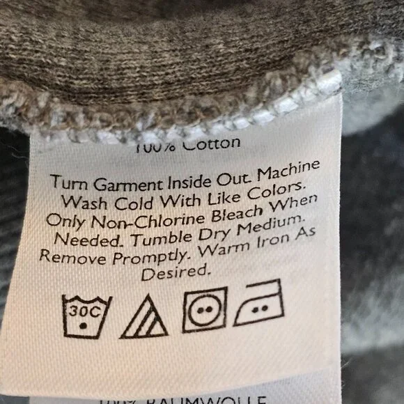 Eddie Bauer Sweater Mens XL Gray 1/4 Button Cotton Pullover Sweatshirt - Picture 6 of 12